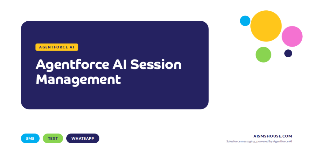 Salesforce Inbox screen showing active and expired Agentforce AI agent sessions for SMS, text and WhatsApp conversations