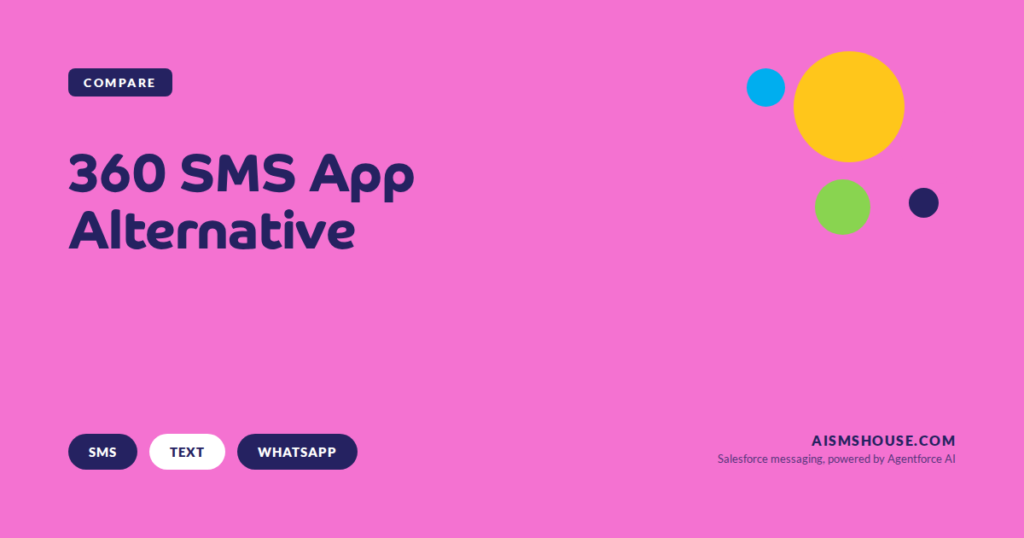 Your Salesforce architecture diagram comparing native Agentforce AI versus external chatbot integration for SMS, text and WhatsApp messaging